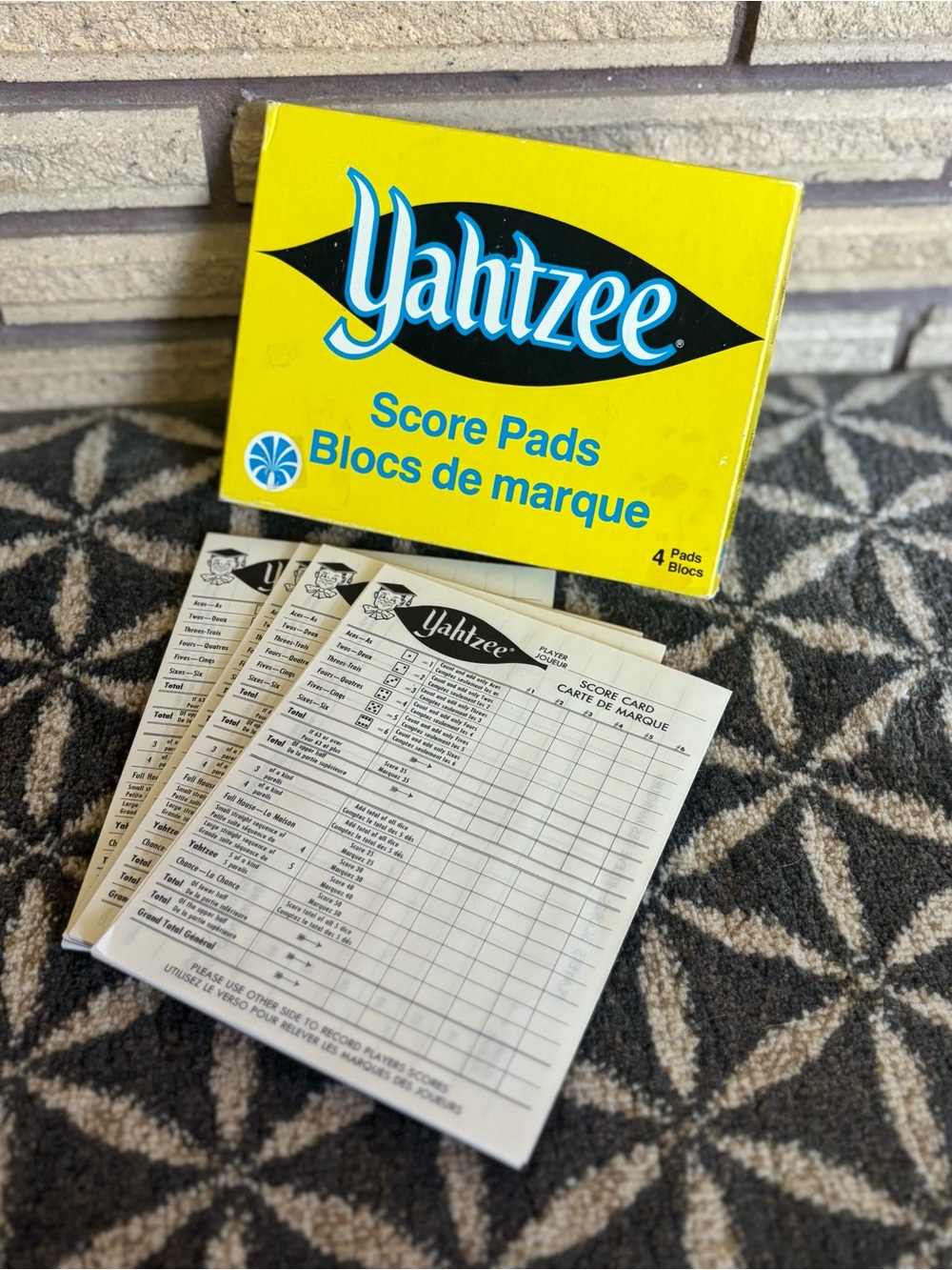 70's Yahtzee Score Pads - No. 717 - 4 pads - Yahtzee Game - Yahtzee Boardgame